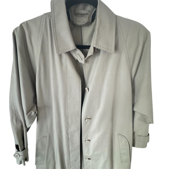 Vintage London Fog Classic Trench Coat Khaki Size Regular 12 - Picture 4 of 8